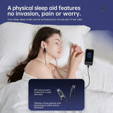 Appareil d'aide au sommeil rechargeable par pince d'oreille CES pour la relaxation, support de sommeil portable à micro-courant avec minuterie et 9 niveaux d'intensité