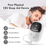 2-in-1 CES Sleep Aid Device, Ear Clip & Handheld Sleep Support Device with 3 Modes, 3 Intensity Levels and USB Charging