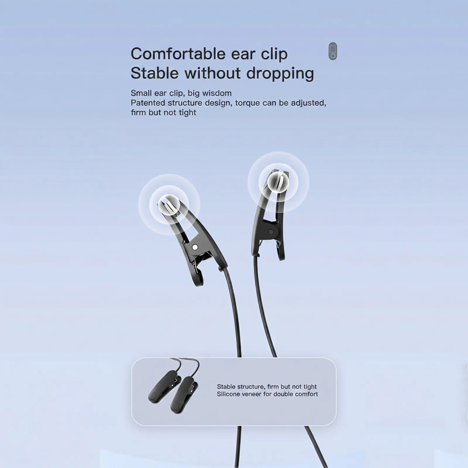 CES Ear-Clip Sleep Aid Device with Micro-Current Stimulation, 3 Modes, 9 Intensity Levels, Rechargeable Portable Sleep Support Device