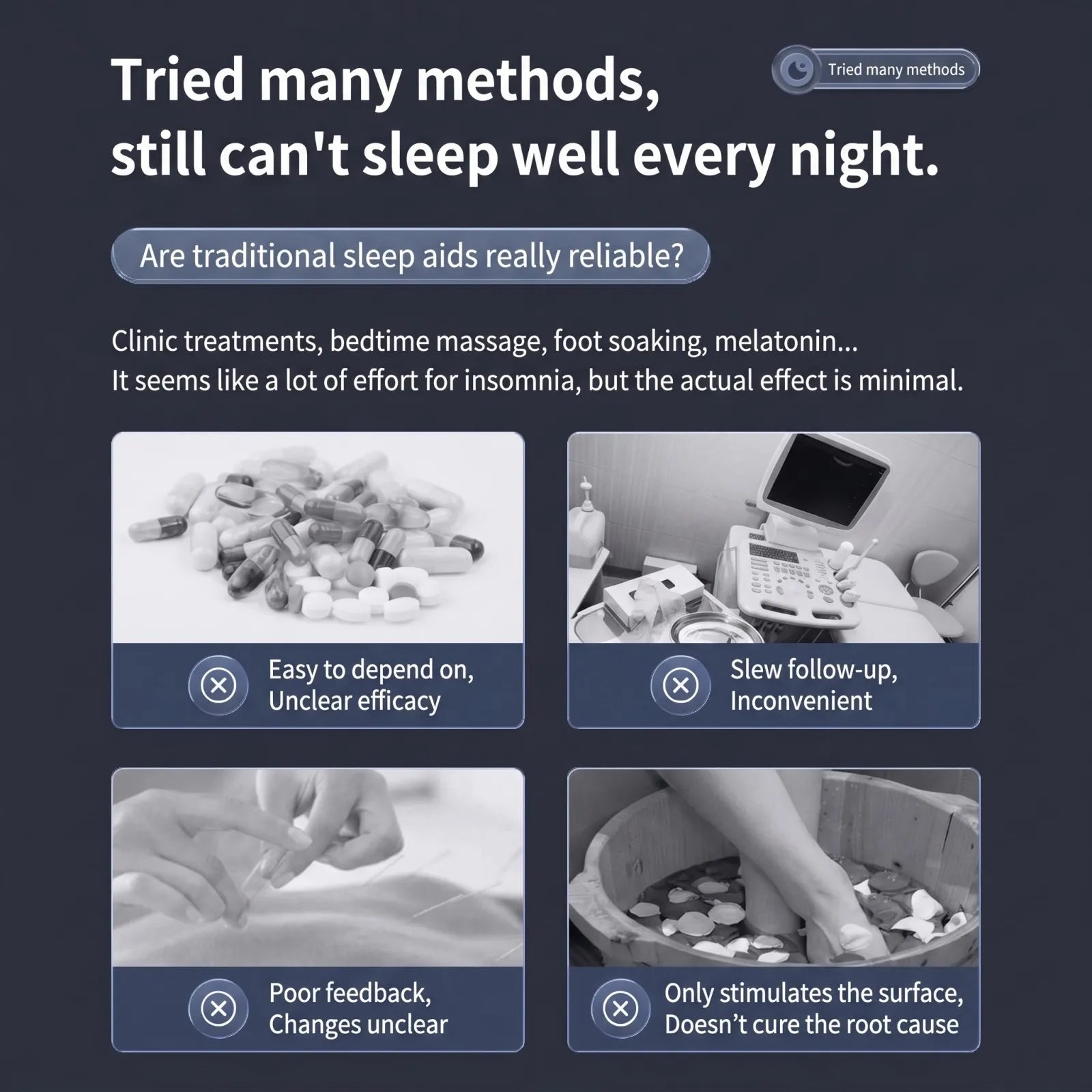Low Frequency Pulse Sleep Aid Device with 28 Intensity Levels & 3 Modes