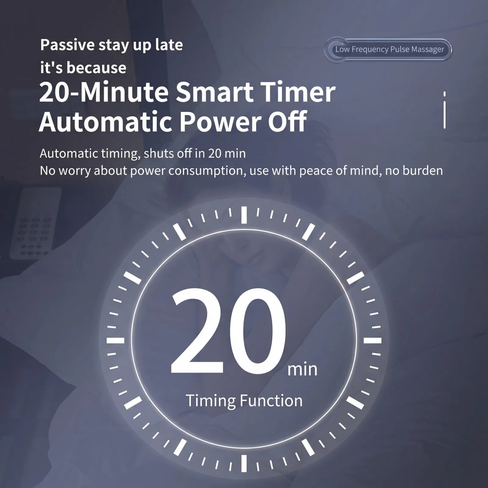 Low Frequency Pulse Sleep Aid Device with 28 Intensity Levels & 3 Modes