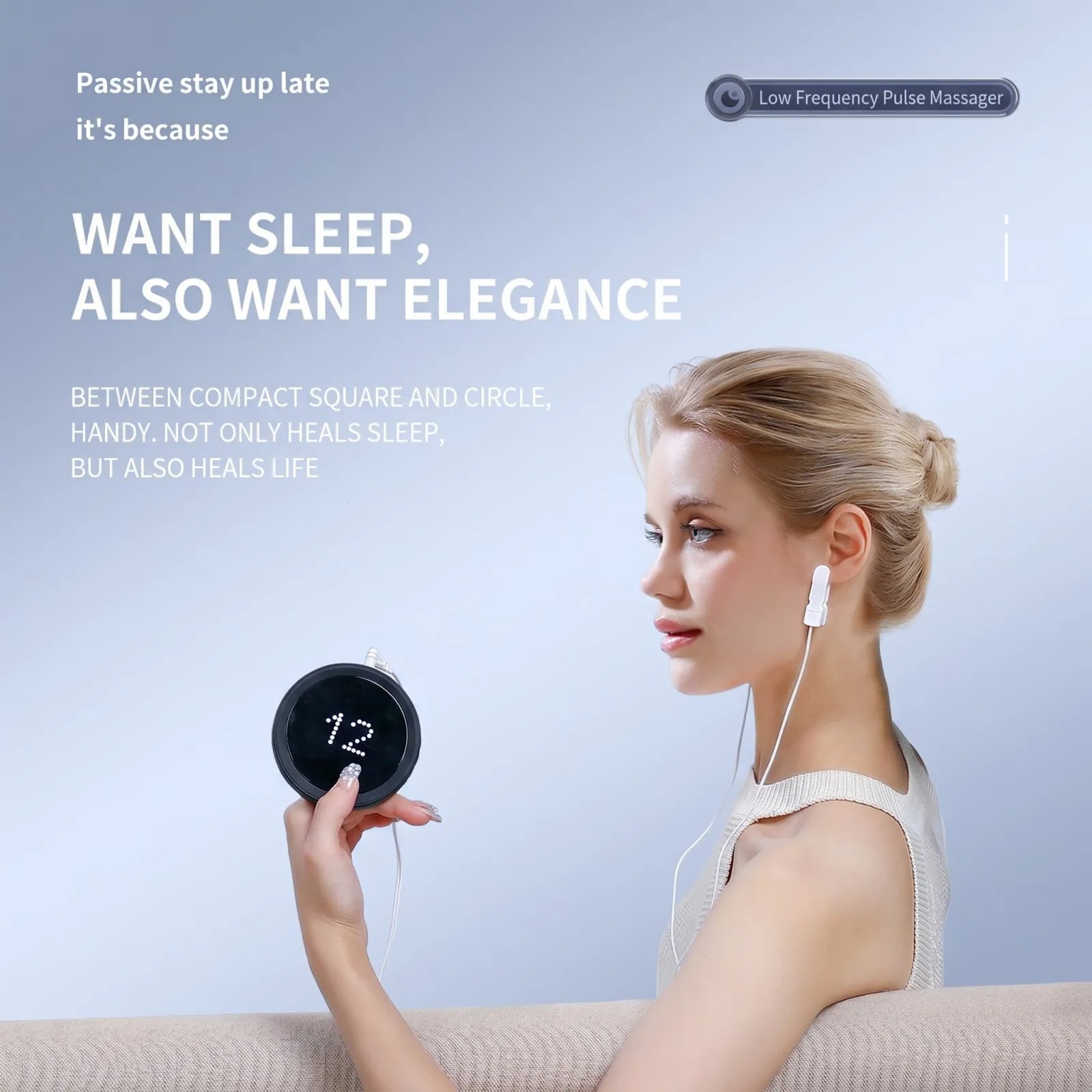 Low Frequency Pulse Sleep Aid Device with 28 Intensity Levels & 3 Modes