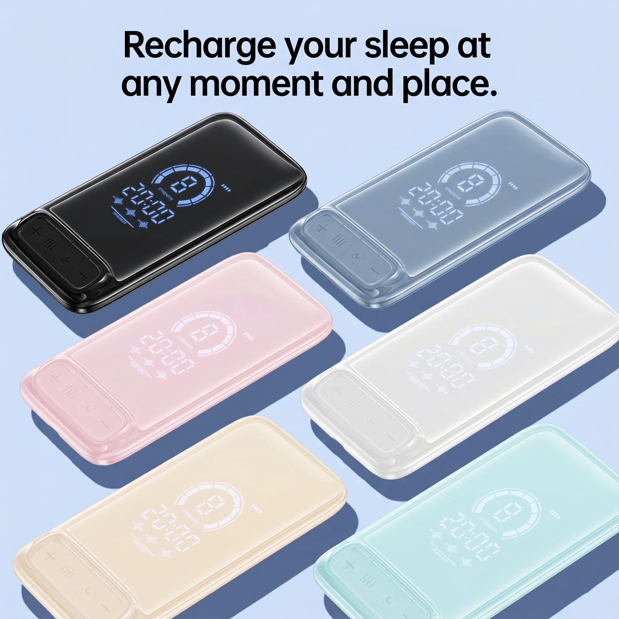 Rechargeable CES Ear-Clip Sleep Aid Device for Relaxation, Portable Micro-Current Sleep Support with Timer and 9 Intensity Levels