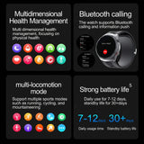Smart Health Watch with Air Pump Blood Pressure Measurement, ECG, Heart Rate, Sleep Tracking and Bluetooth Call